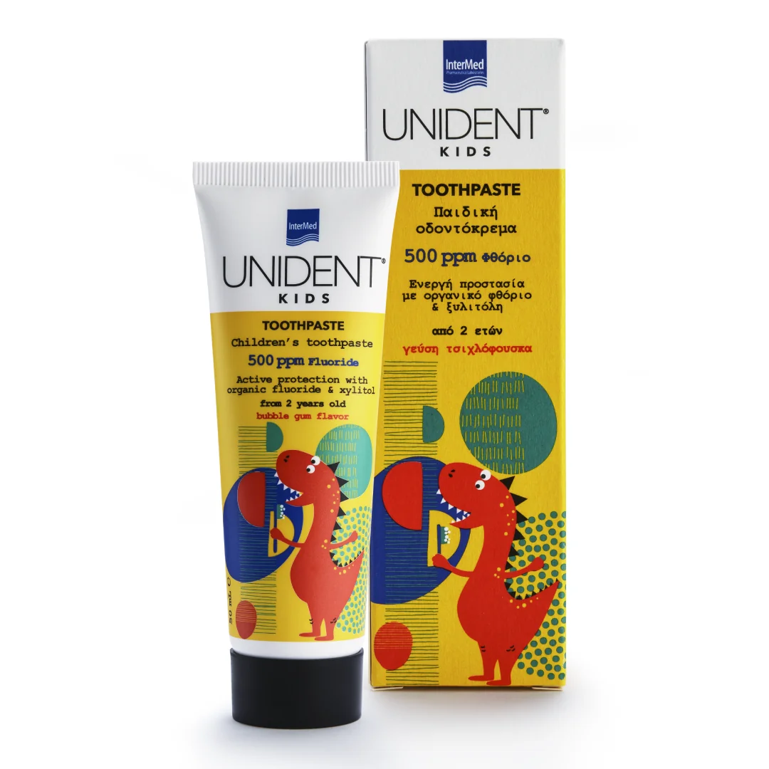 Pasta De Dinti Cu Fluor 500 Ppm Pentru Copii Kids, 50 Ml, Unident