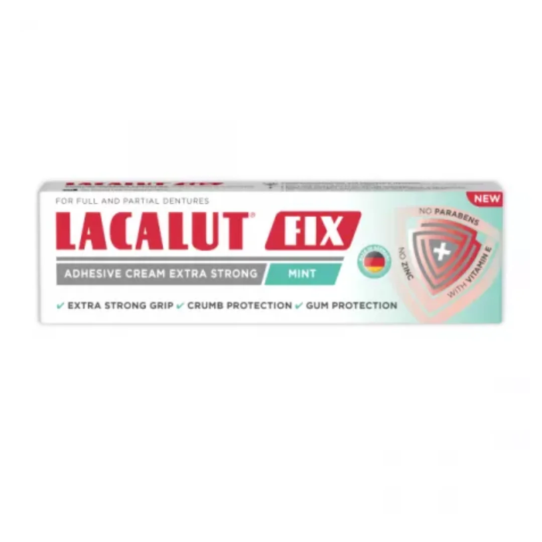 Crema Adeziva Fix Mint, 40 G, Lacalut