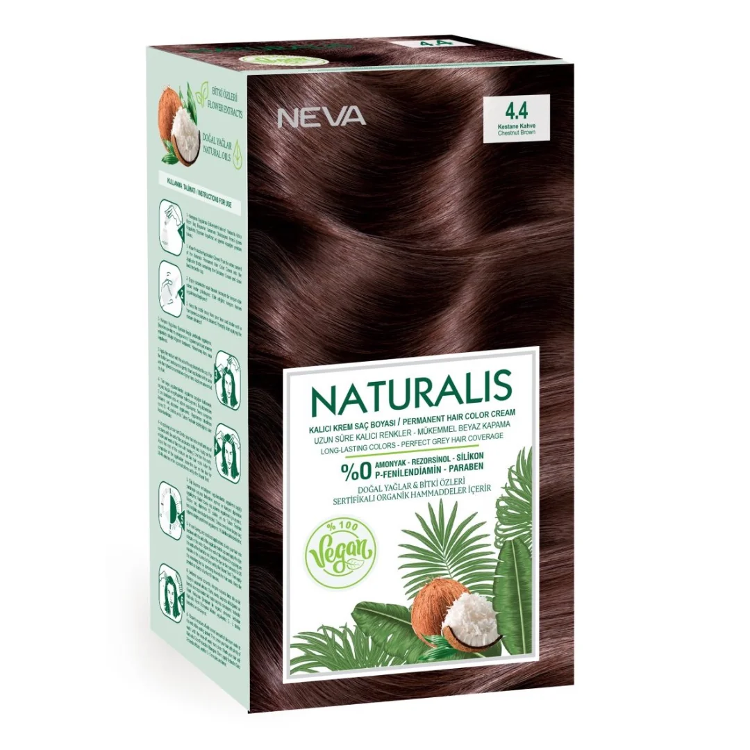 Vopsea De Par Castaniu, 4.4 Naturalis, 150ml, Neva