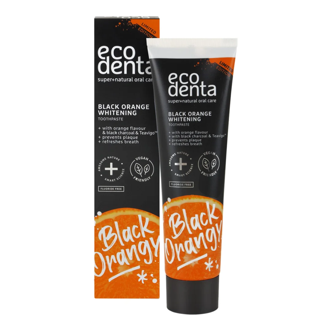 Pasta De Dinti Pentru Albire Cu Carbune, Teavigo Si Portocale, 100 Ml, Ecodenta
