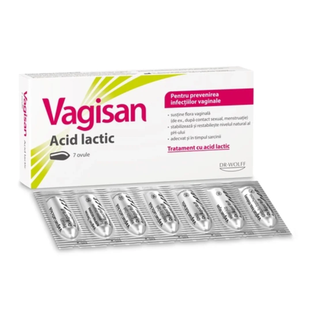 Ovule Cu Acid Lactic Vagisan, 7 Bucati