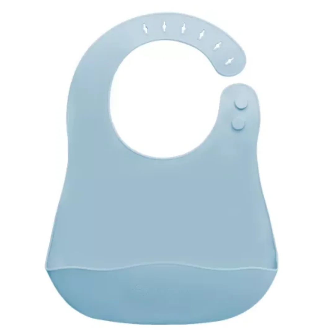Baveta Din Silicon Cu Buzunar, 6 Luni+, Aqua Blue, APPEKIDS