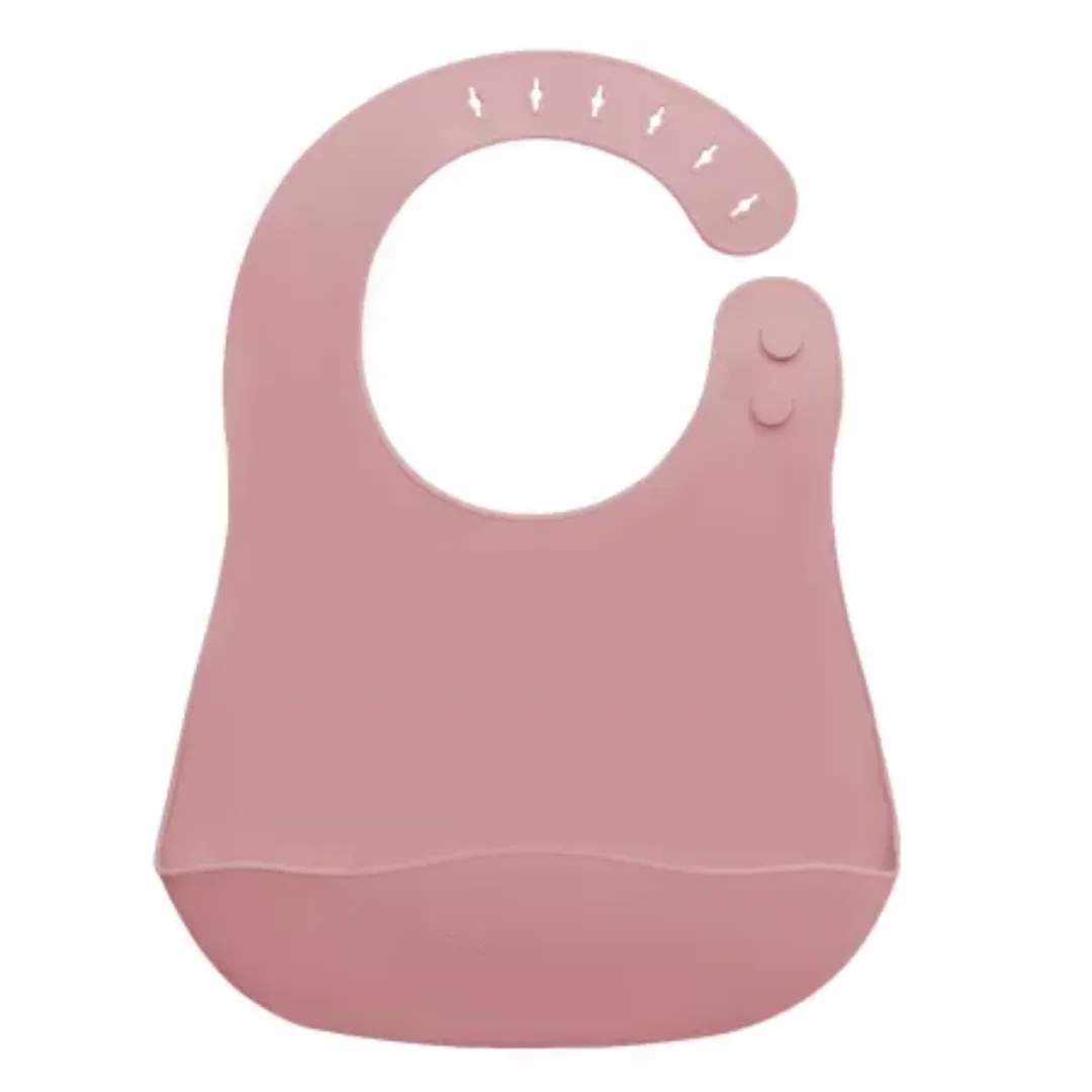 Baveta Din Silicon Cu Buzunar, 6 Luni+, Old Rose, Appekids