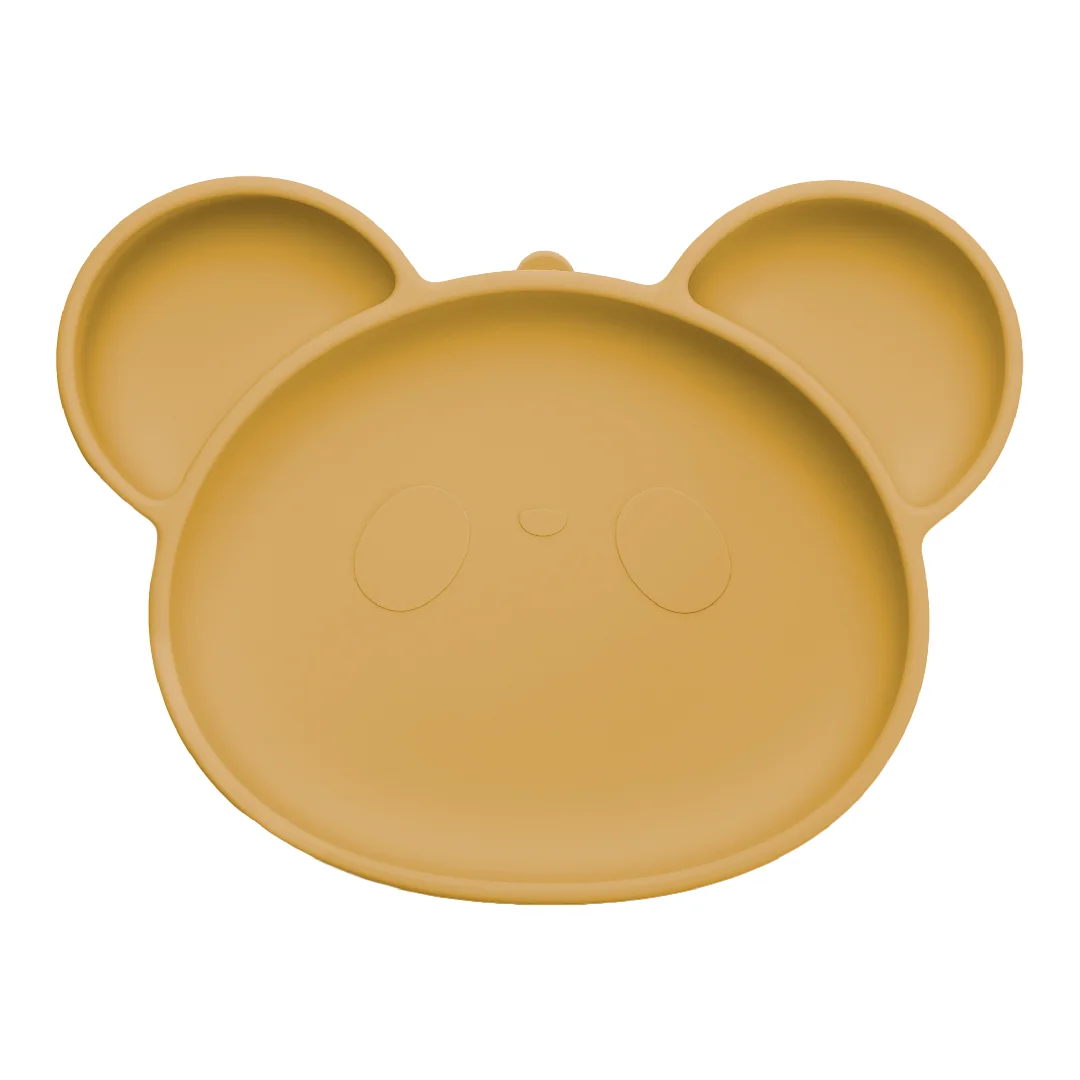 Farfurie Din Silicon Cu Ventuza Panda, 6 Luni+, Honey, Appekids