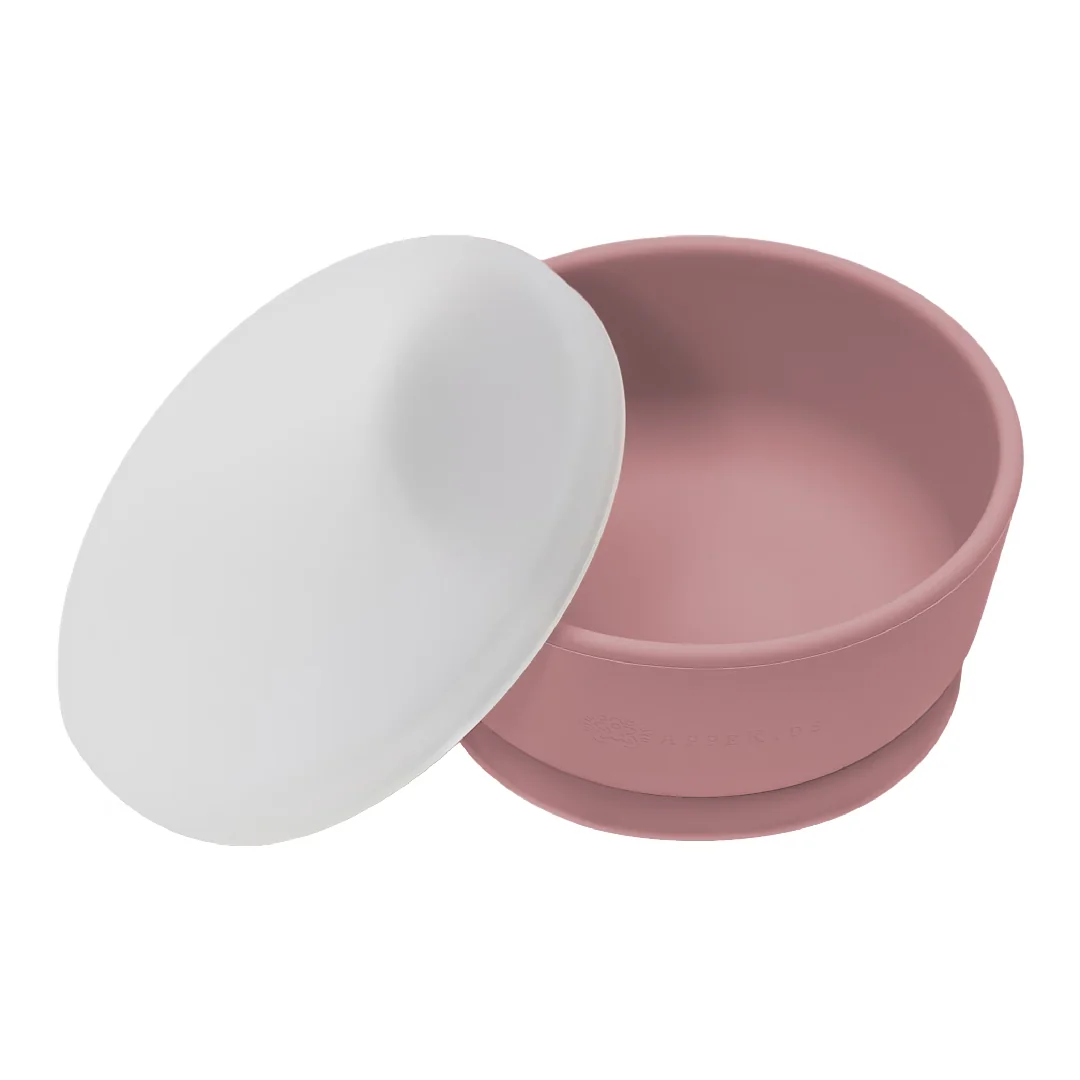 Bol Din Silicon Cu Capac, 6 Luni+, Oldrose, Appekids