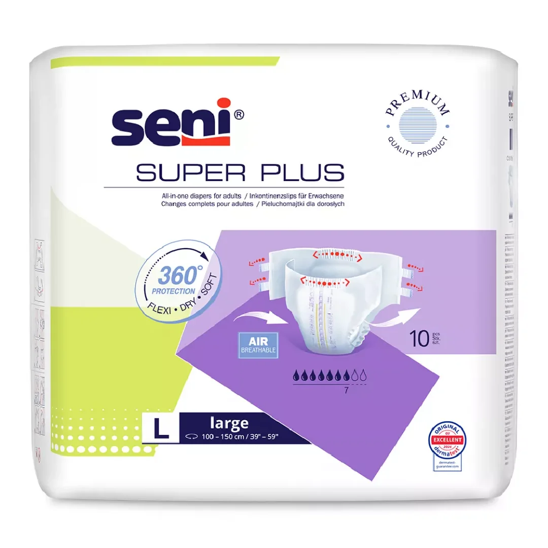 Scutece Super Plus Large, 10 Bucați, Seni