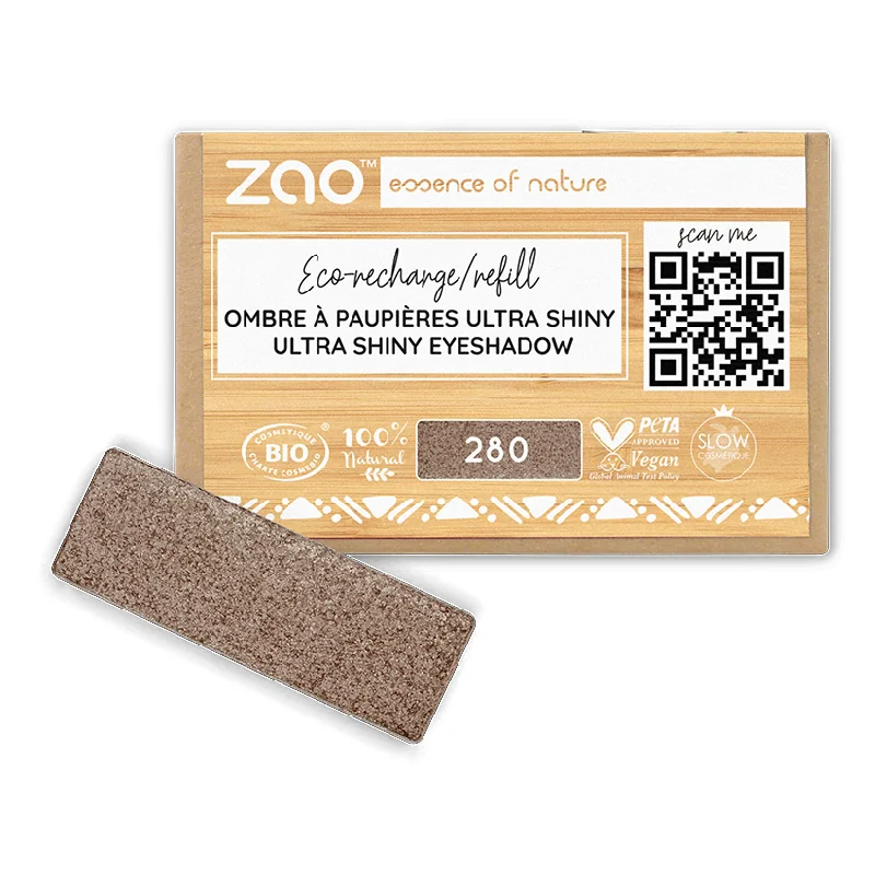 Fard De Pleoape, Ultra Shiny, 280 Satin Cocoa, Zao