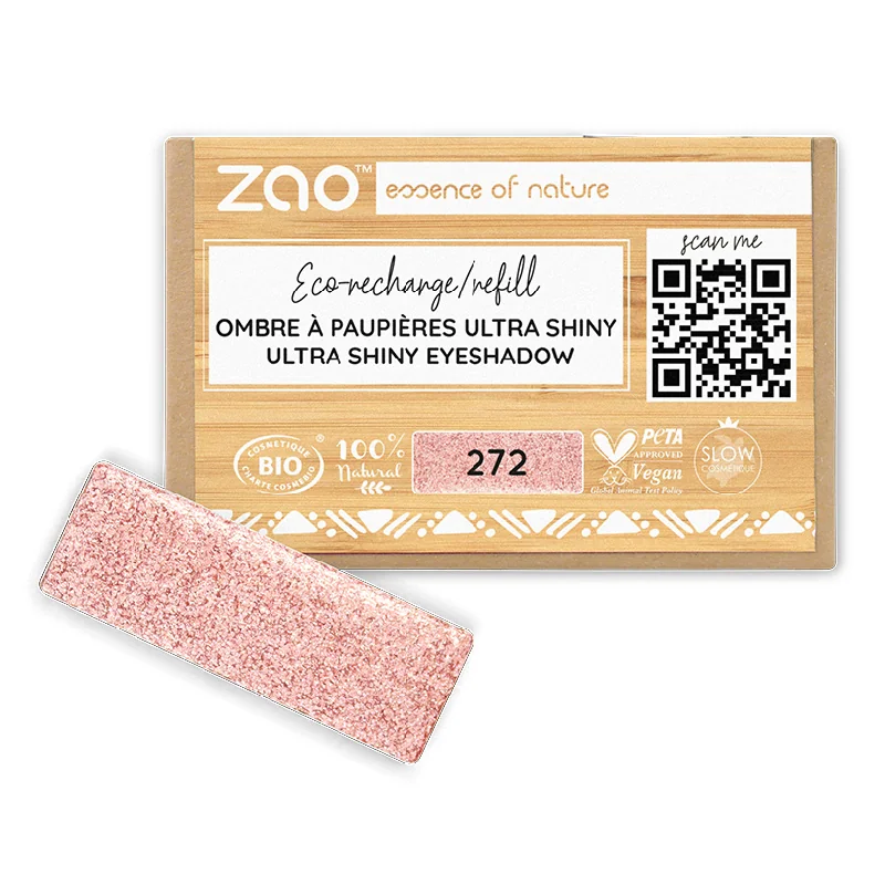 Fard De Pleoape, Ultra Shiny, 272 Fairy Pink, Zao