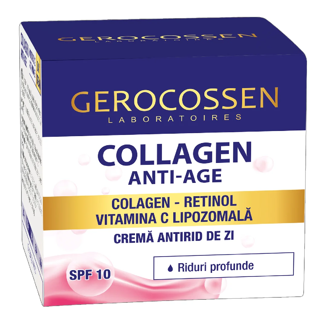 Crema Antirid De Zi Spf10, Collagen Anti-Age, 50 Ml, Gerocossen