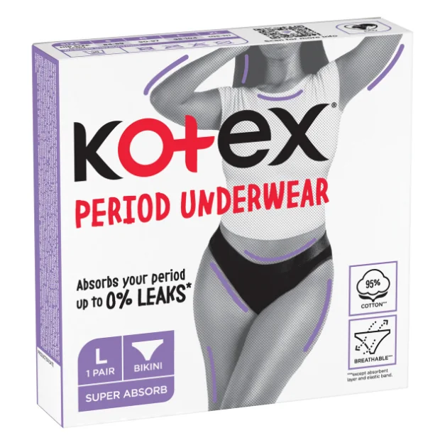 Chiloti Menstruali Reutilizabili, Marime L, 1 Bucata, Kotex
