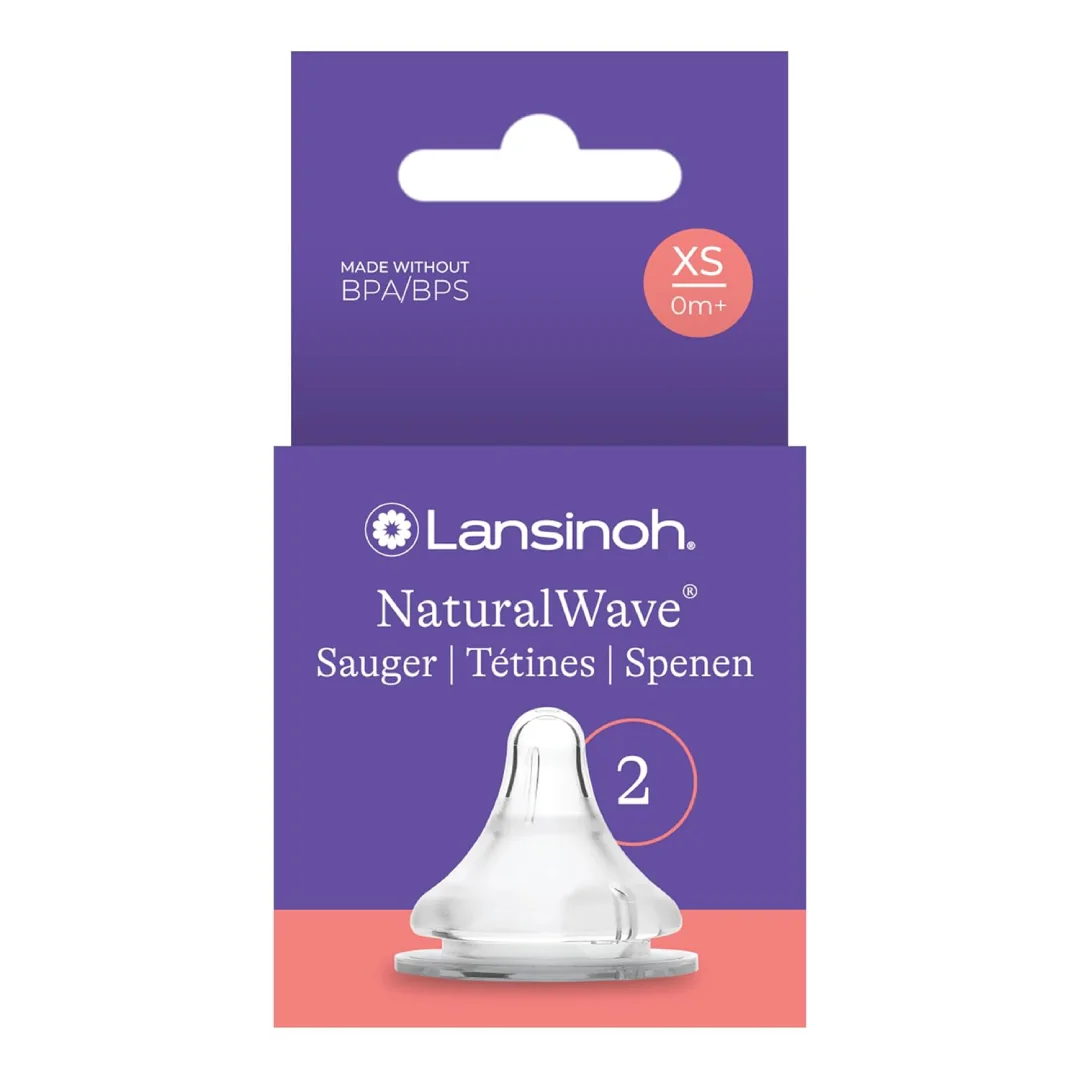 Tetina Cu Flux Lent, XS, 2 Bucăți, LANSINOH