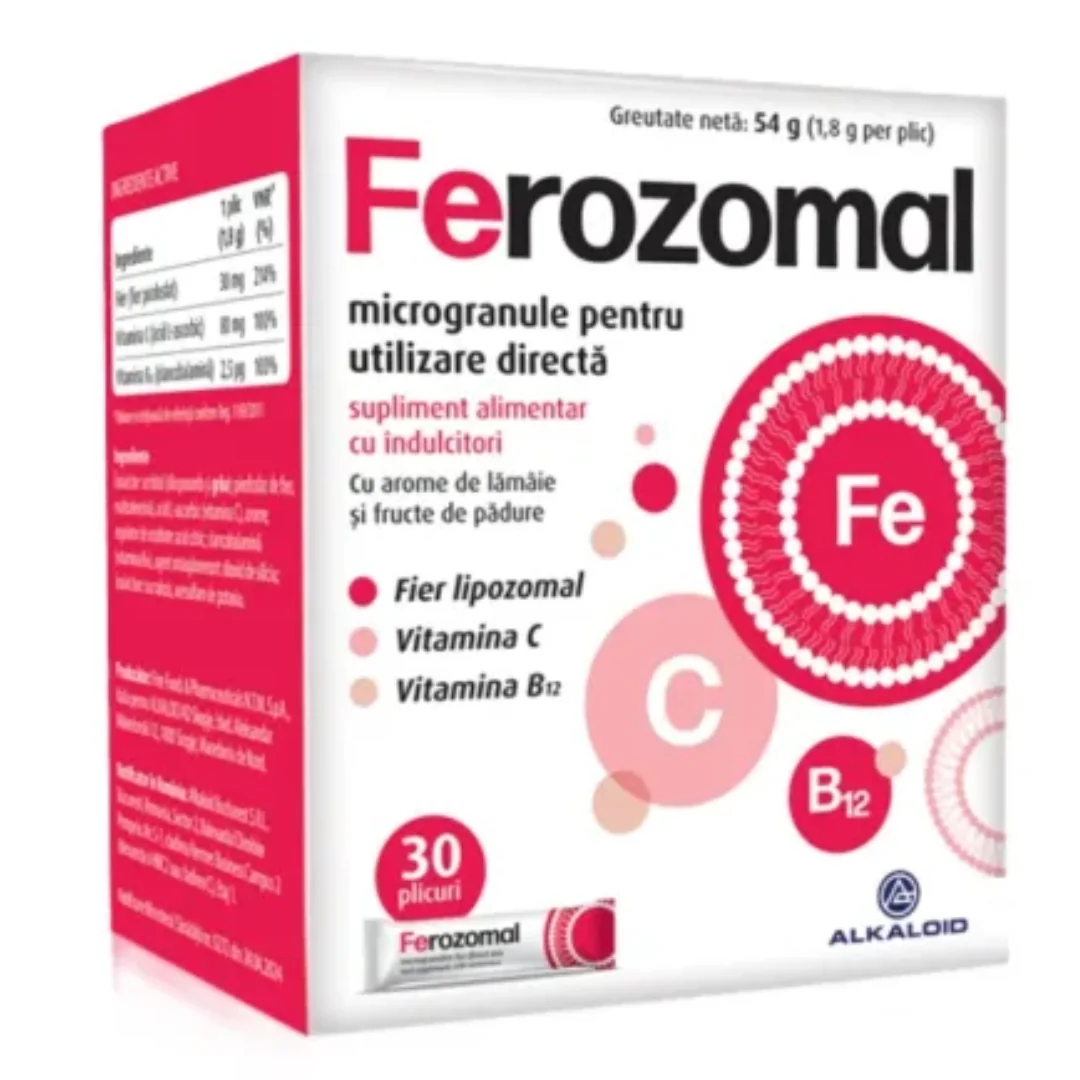Ferozomal, 30 Plicuri, Alkaloid