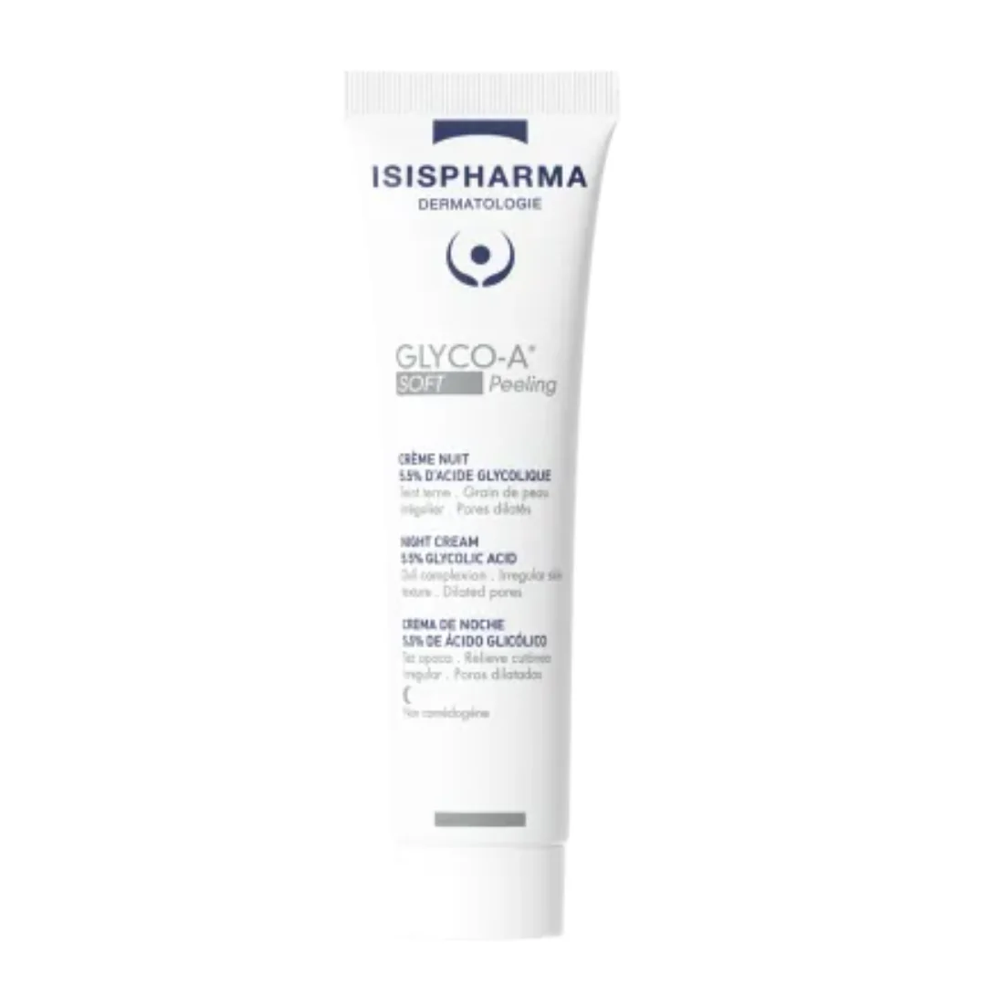 Crema De Noapte Cu Acid Glicolic 5.5% Glyco-A Soft Peeling, 30 Ml, Isispharma