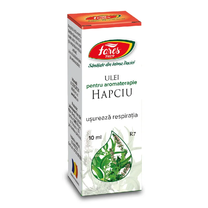 Ulei Pentru Aromoterapie Hapciu Ușurează Respirația, R7, 10 Ml, Fares