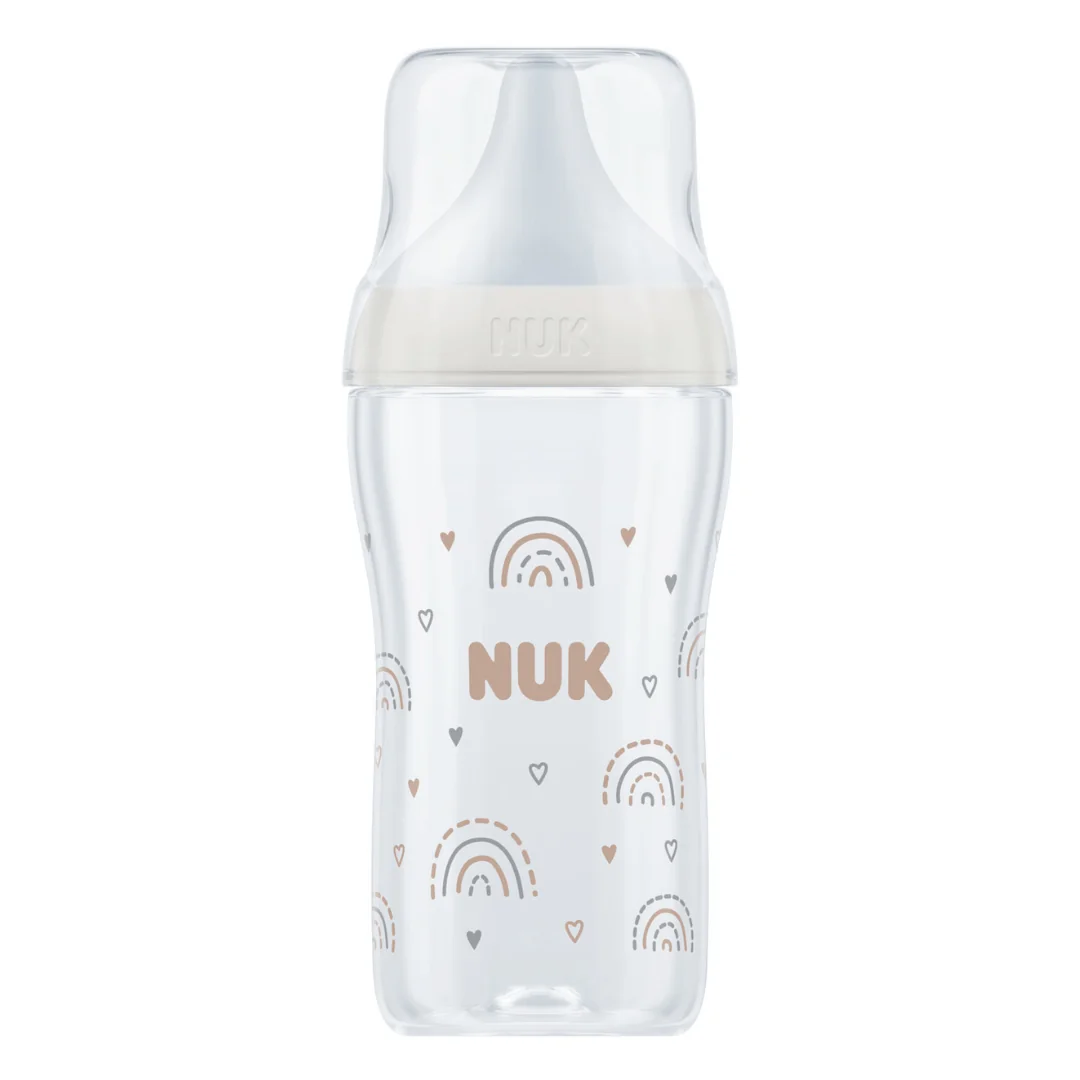 Biberon Perfect Match, Curcubeu, Tetina Marimea M, 260 Ml, NUK