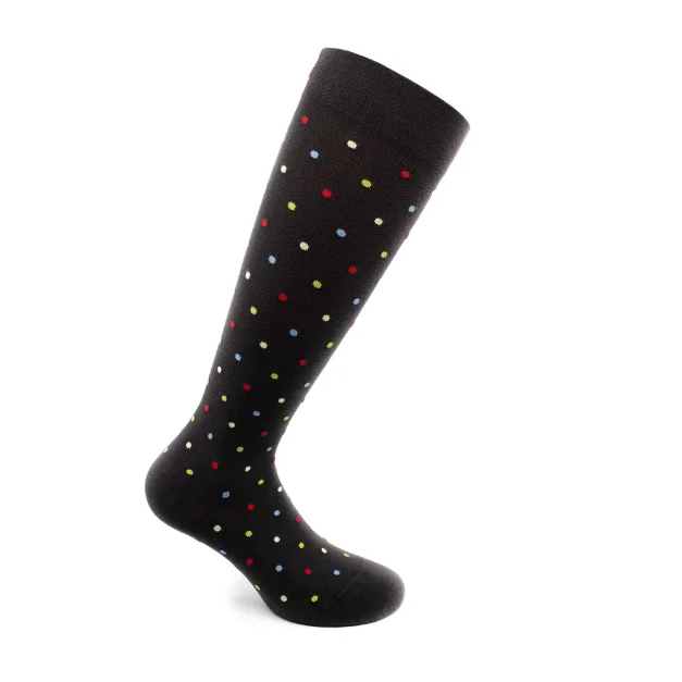 Sosete Bumbac Până La Genunchi, Fancy Socks, Negru - XL