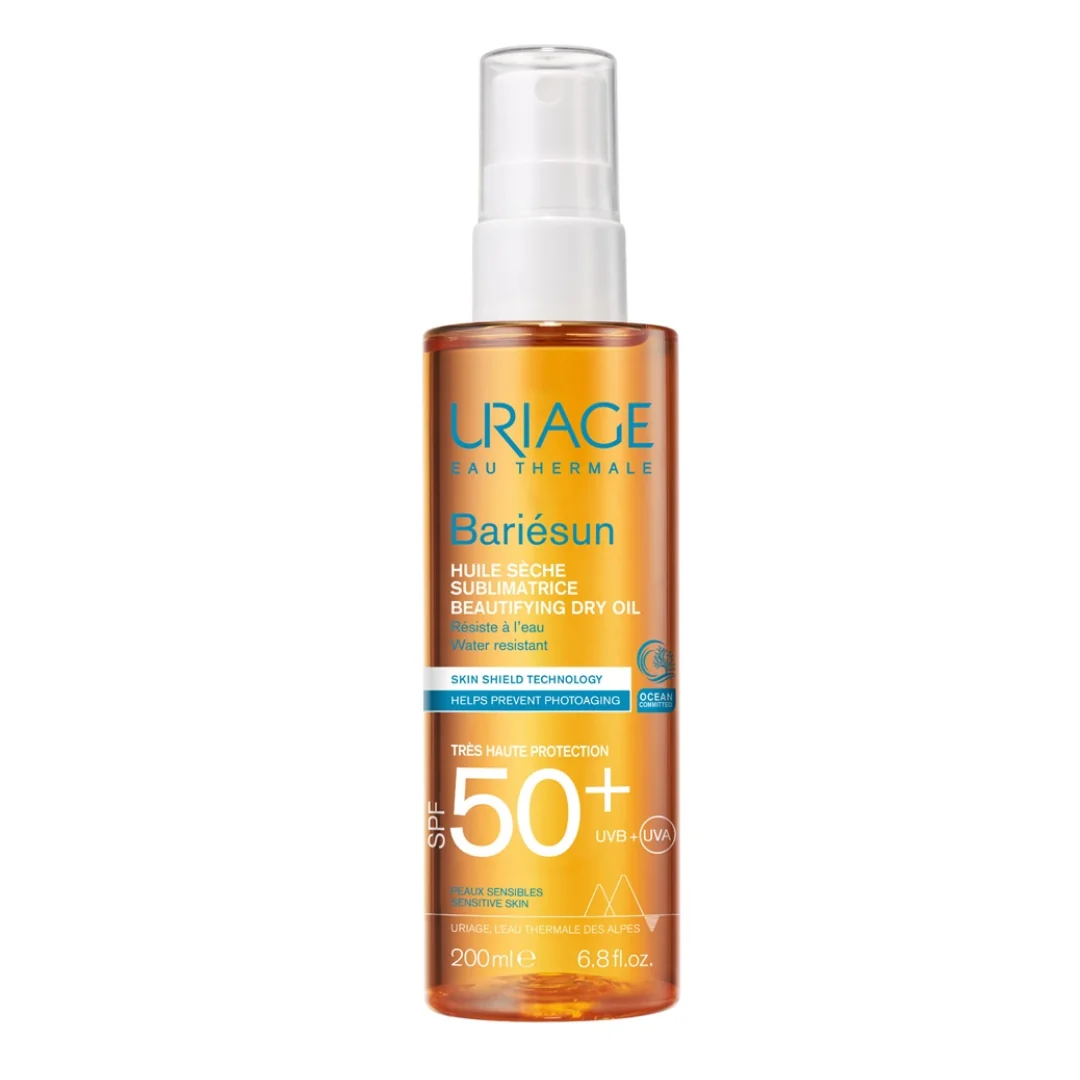 Ulei Uscat Cu Protectie Solara Spf50+ Bariesun, 200 Ml, Uriage