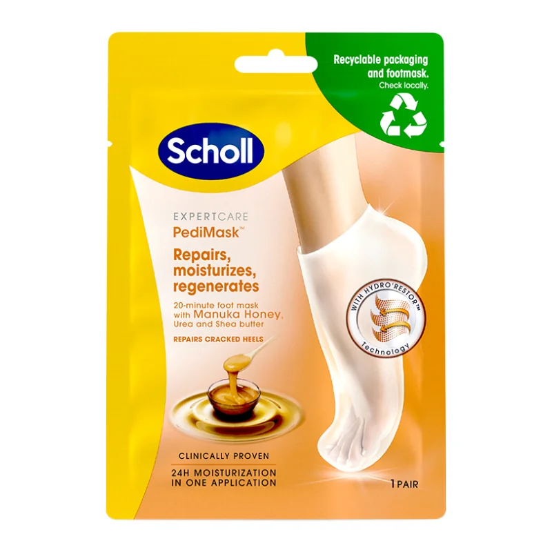Masca Pentru Călcâie Crapate Cu Miere De Manuka, 1 Pereche, Scholl