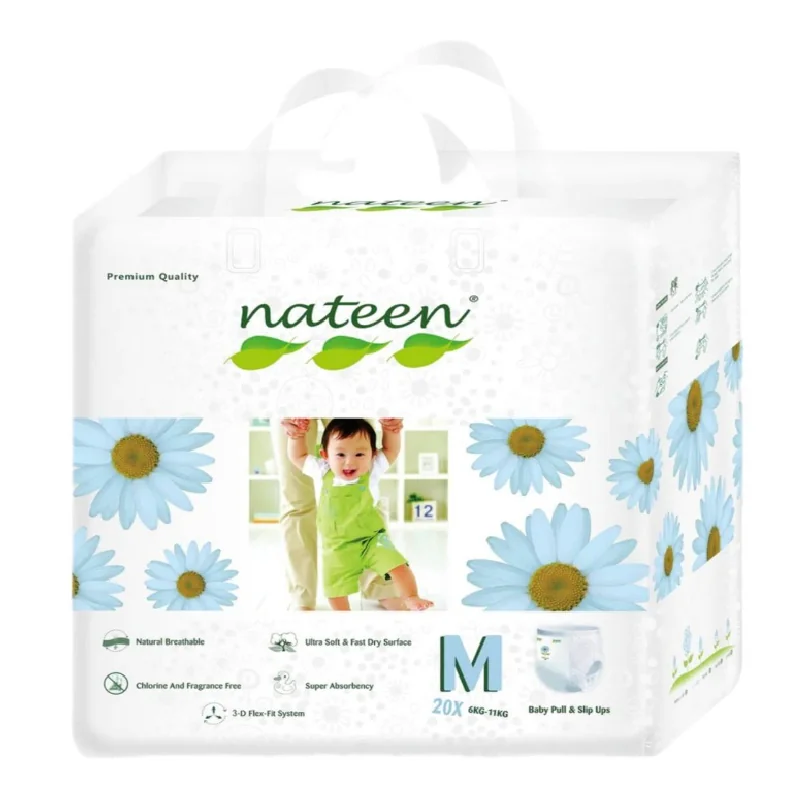 Scutece Pants Premium Line, 3D Flex&Fit, Nr.3, 6-10 Kg, 20 Bucăți, NATEEN