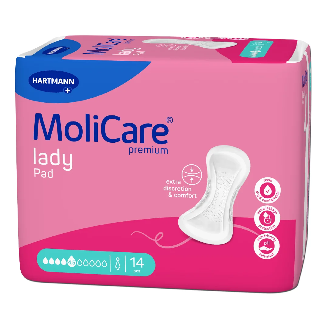 Tampoane MoliCare Premium Lady Pad, 4.5 Picături, 14 Bucăți, Hartmann