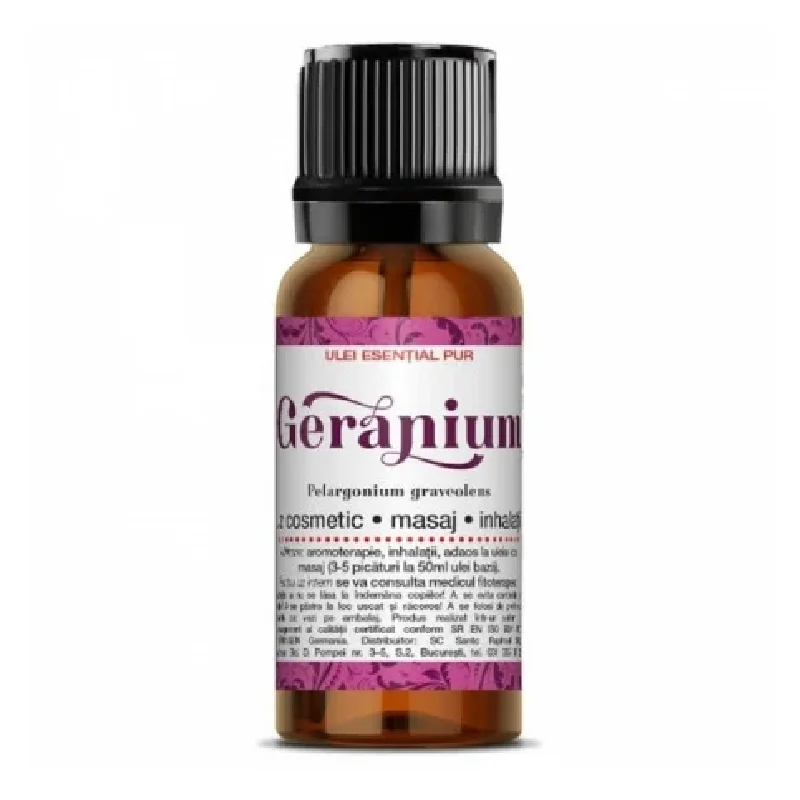 Ulei Esențial Pur De Geranium, 10ml, Steaua Divina