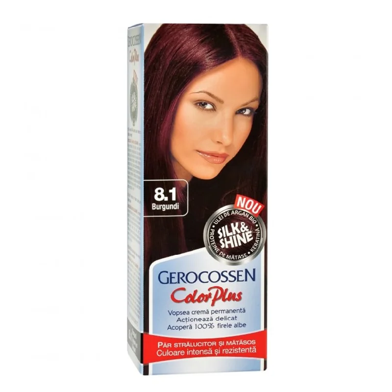 Vopsea De Par Silk&Shine, 8.1 Burgundi, 50 Ml, Gerocossen