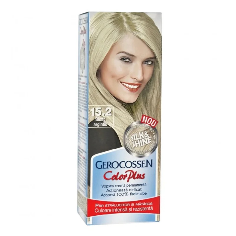Vopsea De Par Silk&Shine, 15.2 Blond Argintiu, 50ml, Gerocossen