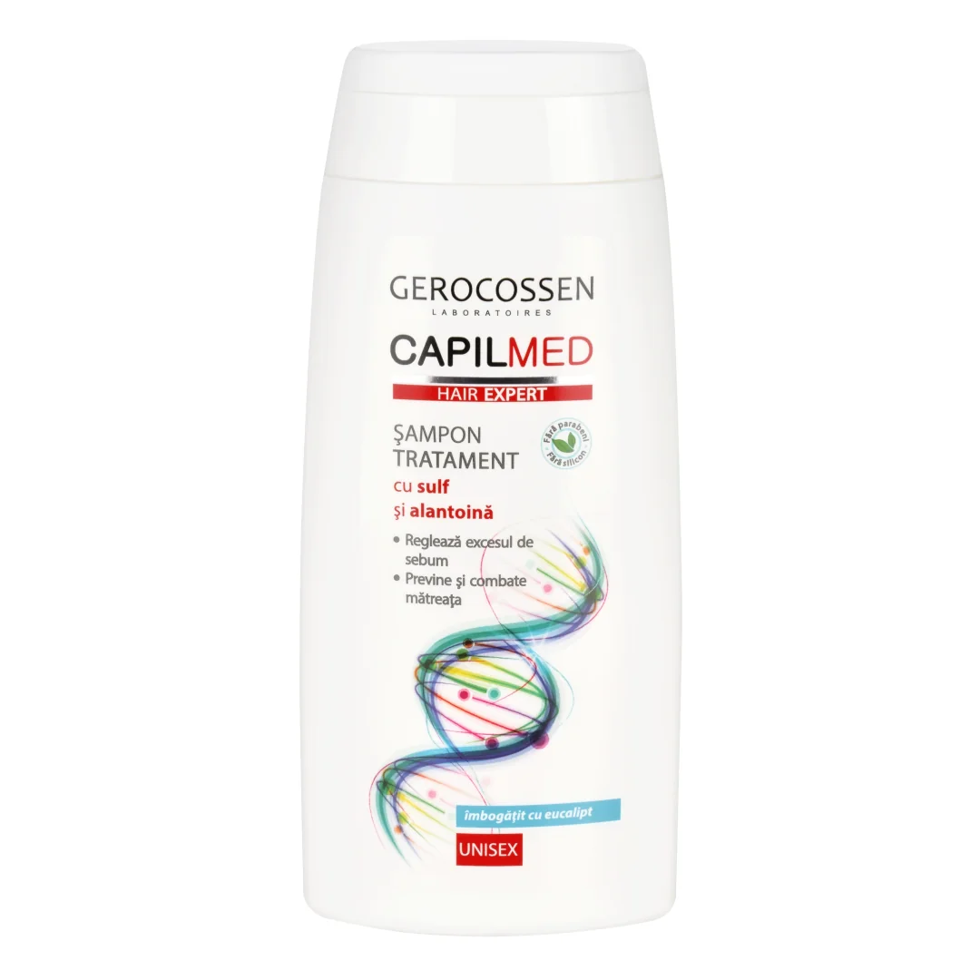 Sampon Tratament Cu Sulf Și Alantoină Capilmed, 275 Ml, GEROCOSSEN