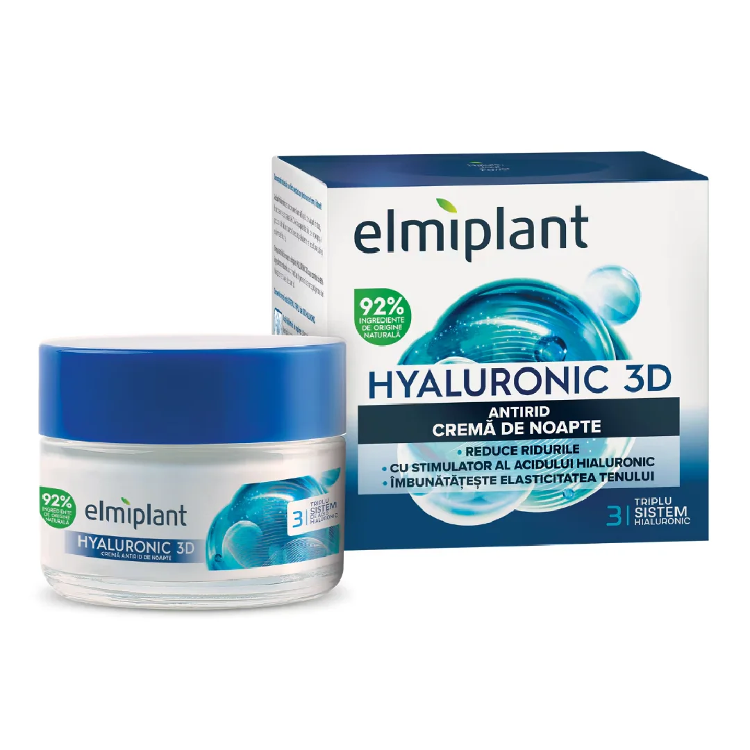 Elmiplant Crema Ten De Noapte Cu Acid Hialuronic, 50 Ml