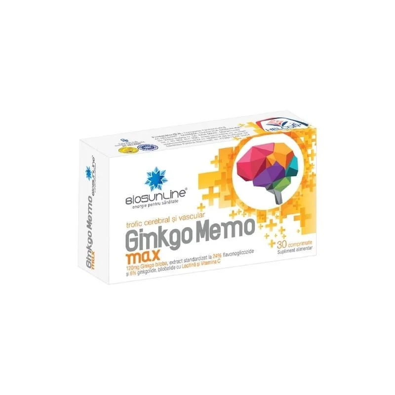 Biosunline Ginkgo Memo Max, 30 Comprimate