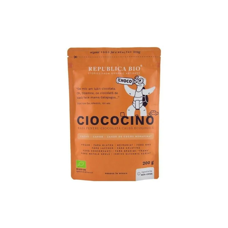 Ciococino Bază Pentru Ciocolată Caldă Ecologică, 200g, Republica Bio