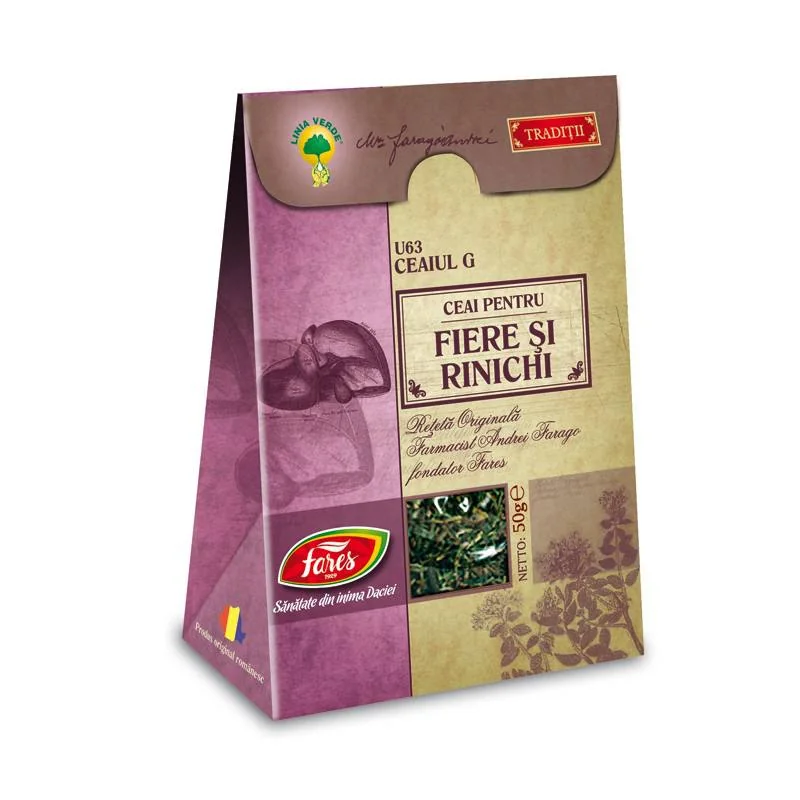 Ceai G, Pentru Pietre La Fiere Și Rinichi, 50 Gr, Fares