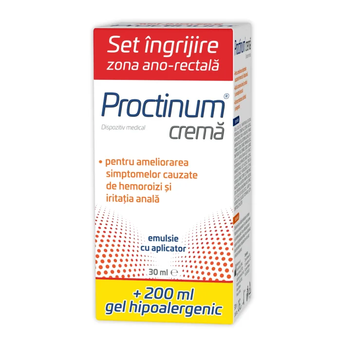 Proctinum Duo Set (Crema 30 Ml + Gel Hipoalergenic 200 Ml) Zdrovit