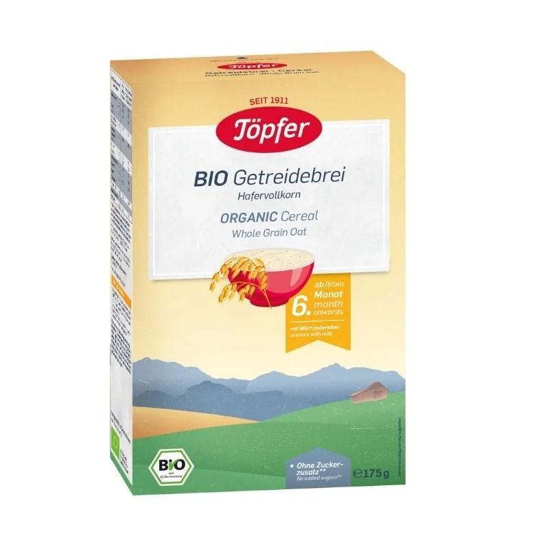 Topfer Cereale Bio Ovaz Integral, 6 Luni, 175 G