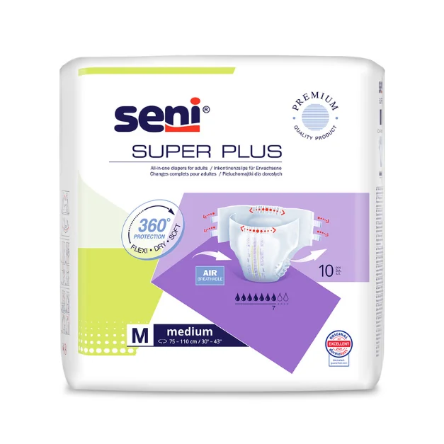 Scutece Super Plus Medium, 10 Bucăți, Seni
