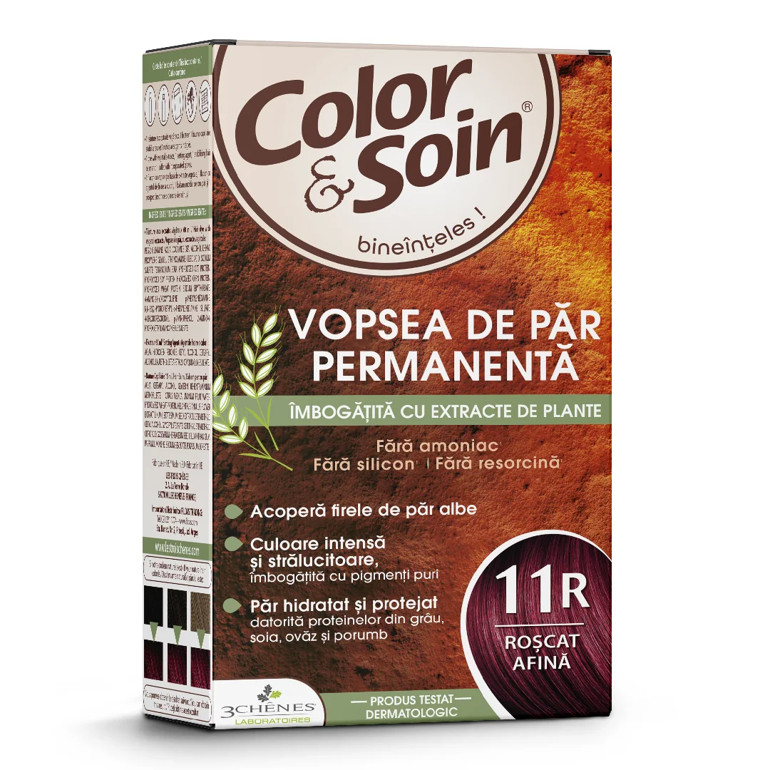 Vopsea De Par Fara Amoniac, Fara Silicon, Roscăt Afina, 11R, Color&Soin