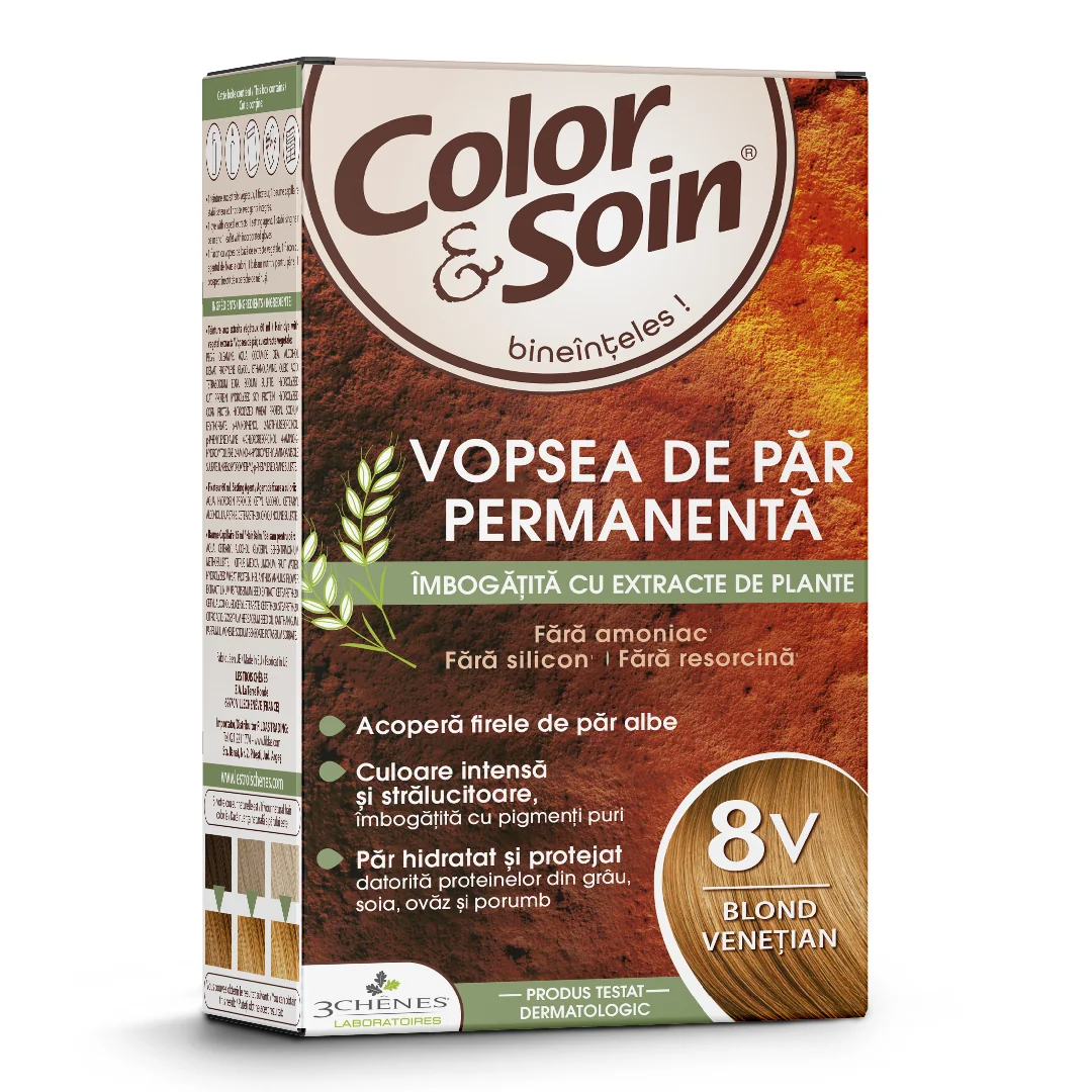 Vopsea De Par Fara Amoniac, Fara Silicon, Blond Venetian, 8V Color&Soin