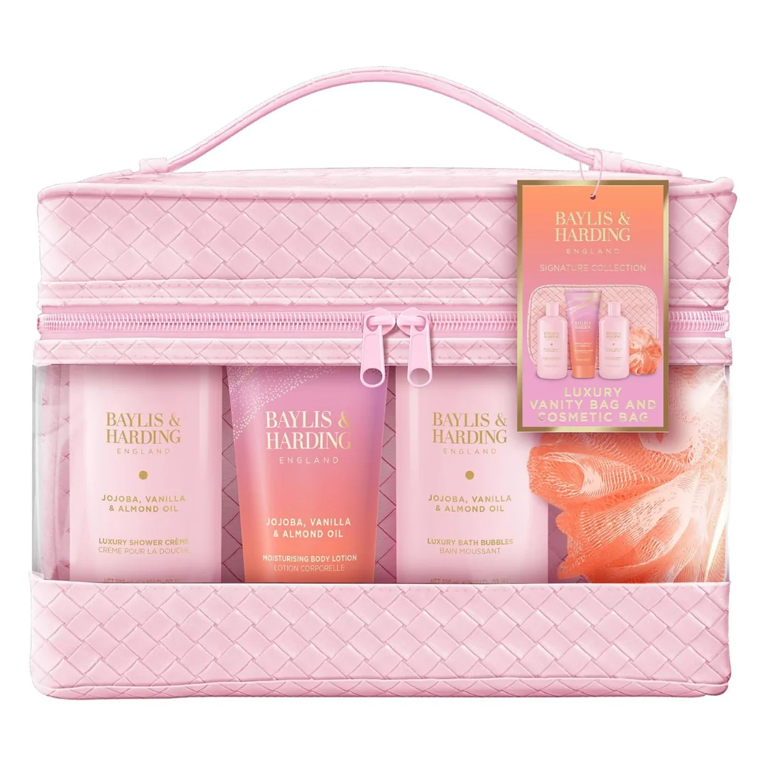 Set De Îngrijire Pentru Corp Jojoba, Vanilla & Almond Oil Luxury, 6 Piese, Baylis & Harding
