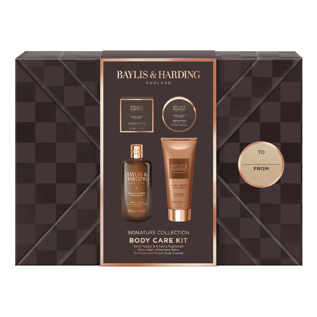 Set De Îngrijire Corp, Black Pepper & Ginseng, 4 Piese, Baylis & Harding
