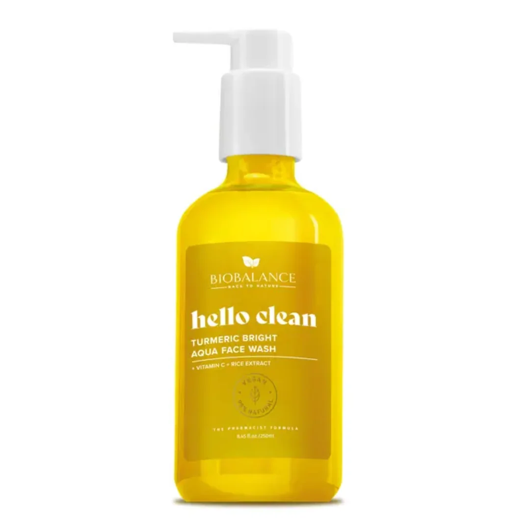 Gel De Curatare Cu Vitamina C + Extract De Orez Turmeric Bright Hello Clean, 250 Ml, Bio Balance