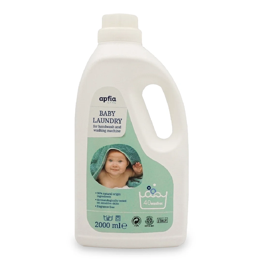 Detergent De Rufe Lichid Eco Pentru Bebelusi Fara Parfum 40 Spalari 2L Apfia Care
