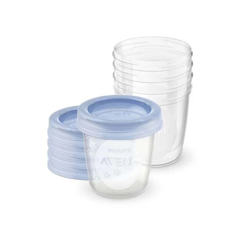 Recipiente Pentru Depozitarea Laptelui Matern, 5 Bucăți, SCF619/05, Philips Avent