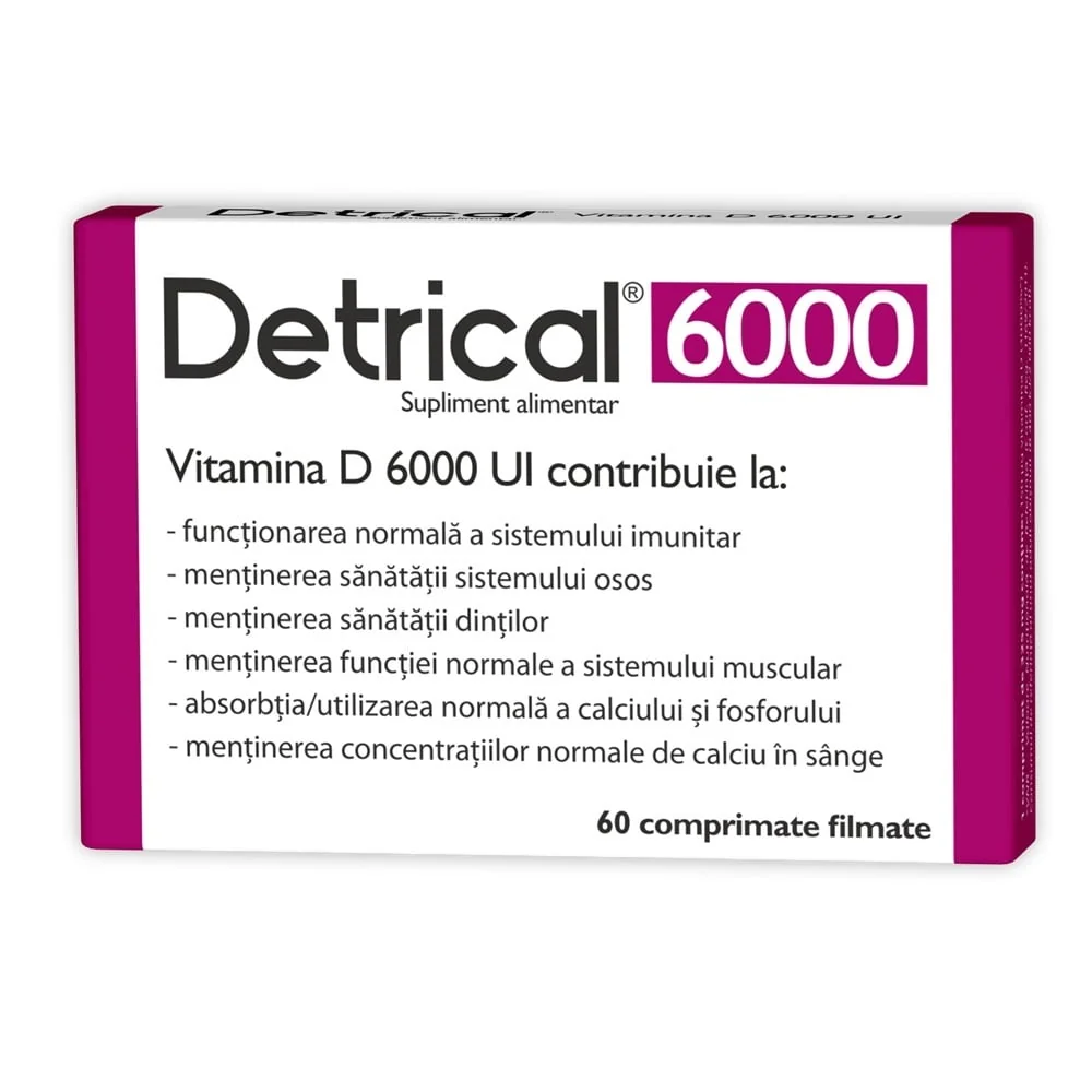 Detrical Vitamina D, 6000 UI, 60 Comprimate, ZDROVIT
