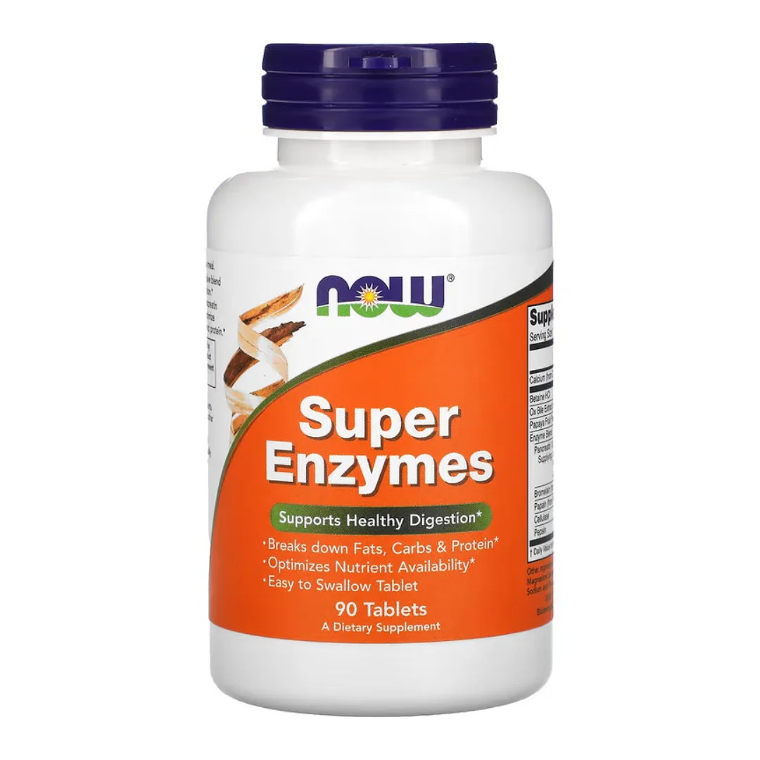 Super Enzime, 90 Tablete, Now Foods