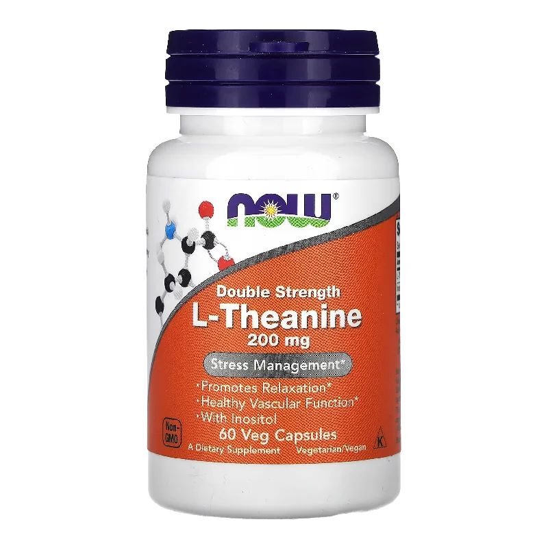 L-Teanina Forte Cu Inozitol, 200 Mg, 60 Capsule Vegetale, Now Foods