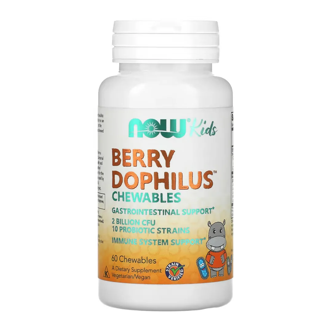 Probiotice BerryDophilus, 60 Tablete, Now Foods
