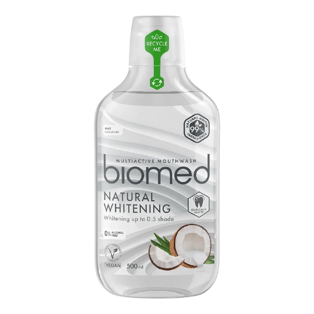 Apa De Gura Natural Whitening, 500 Ml, Biomed