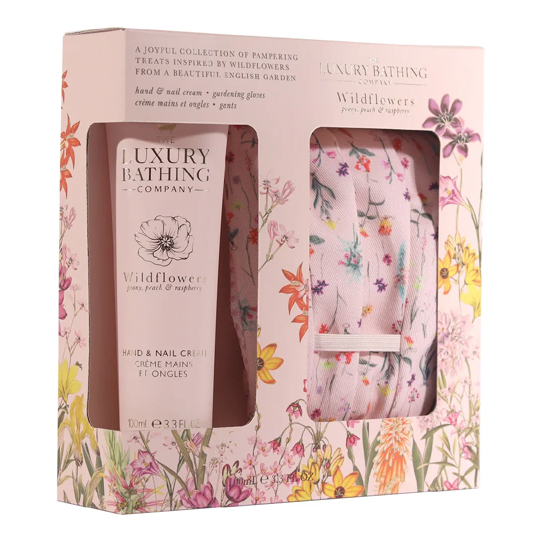 Set Cadou Perfect Duo, Wildflowers, Peony, Peach & Raspberry, 2 Articole, The Luxury Bathing Company