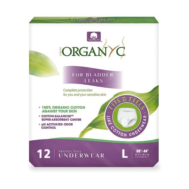 Lenjerie Intima De Protectie Pentru Incontinenta Urinara, 12 Bucati, Marimea XL, Organyc