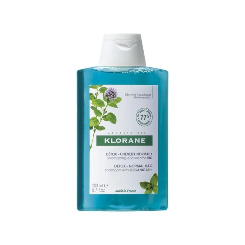 Sampon Detoxifiant Cu Extract De Mentă, 200 Ml, Klorane